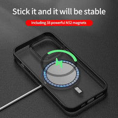 Luxury Clear HD Phone Case for Iphone 14 13 11 15 16 Pro Max Funda Magnetic Magsafe Wireless Charging Shockproof Cellphone Cover