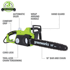 14.5 Amp 18" Corded Electric Chainsaw 20332